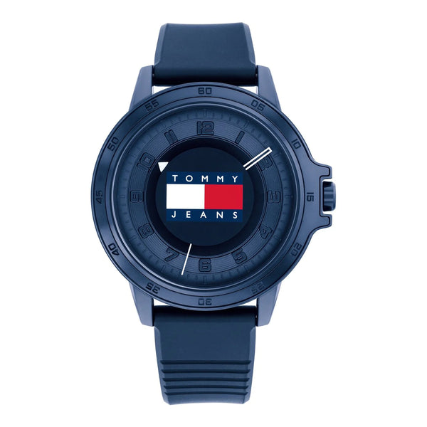 Tommy Hilfiger Houston Blue Silicone Strap Blue Dial Quartz Watch for Gents - 1792034