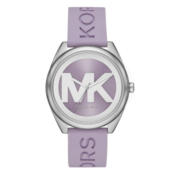 Michael Kors Janelle Lavender Silicone Strap Lavender Dial Quartz Watch for Ladies - MK-7143