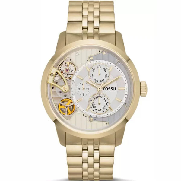 Fossil Gold Stainless Steel Gold Dial Automatic Watch for Gents ME1137