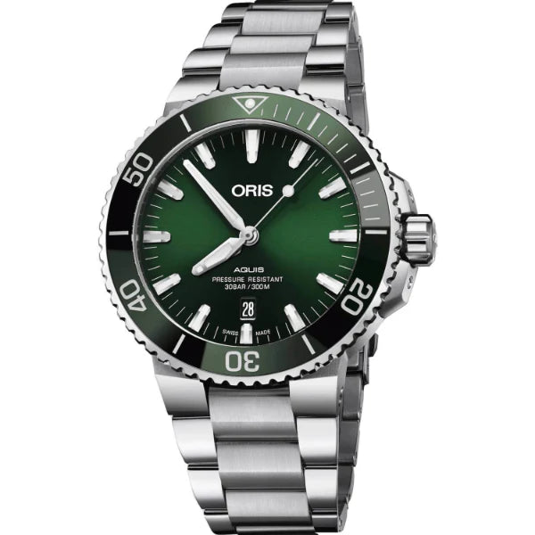 Buy Oris Aquis Silver Stainless Steel Green Dial Automatic Watch for Gents 01733773041570782405PEB Online In Pakistan Dreams Pakistan