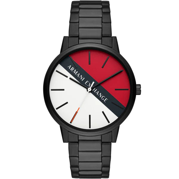 Armani Exchange Cayde Black Stainless Steel Multicolor Dial Quartz Watch for Gents AX2725
