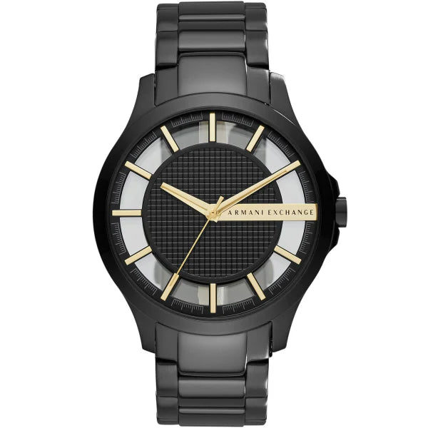 Armani Exchange Black Stainless Steel Black Dial Quartz Watch for Gents AX2192