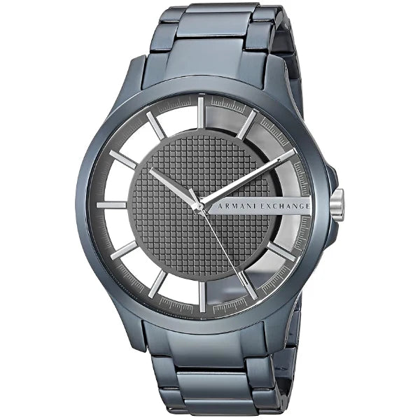 Armani Exchange Blue Stainless Steel Grey Dial Quartz Watch for Gents AX2401