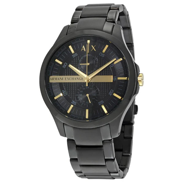Armani exchange black gold watch online