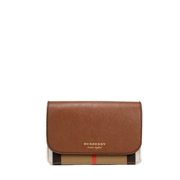 BURBERRY Crossbody Bag – Brown | Hampshire Vintage Check & Leather – Elegant & Compact