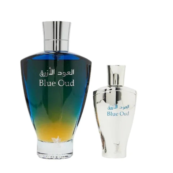 Blue Oud Eau De Parfum Set For Him - 100ml & 22ml oil perfume.