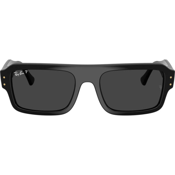 Ray-Ban Polarized Black Flacko Bio-Based Sunglasses - RB4454F 6677/48