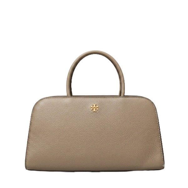 Tory Burch Britten Center Zip Satchel Bag for Women - Grey | 175618