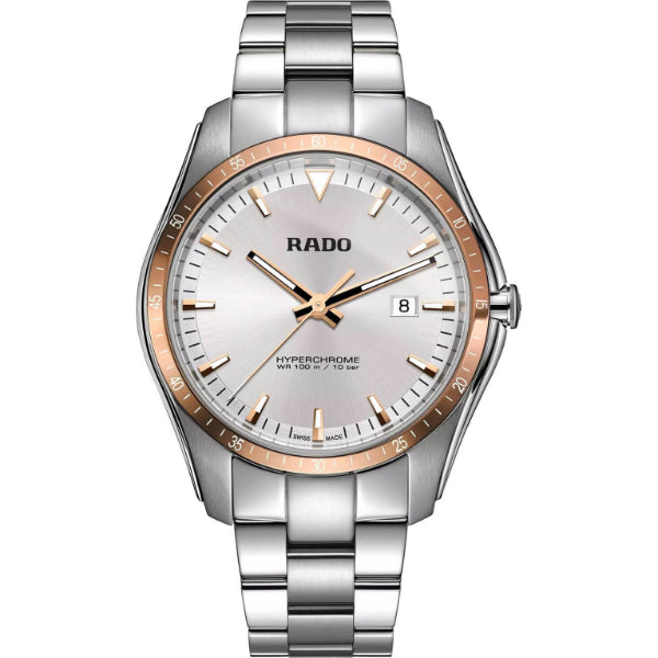 Rado Hyperchrome Silver Stainless Steel Silver Dial Quartz Watch for Gents - R32502103
