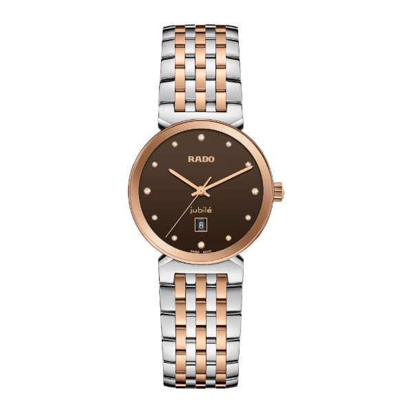 Rado Florence Two-tone Stainless Steel Brown Dial Quartz Watch for Ladies - R48913763