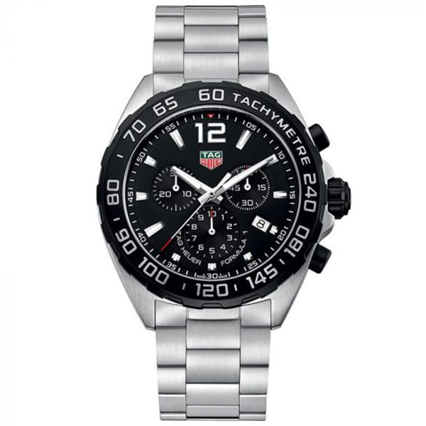 Tag Heuer Formula 1 Silver Stainless Steel Black Dial Quartz Watch for Gents - CAZ1010BA0842