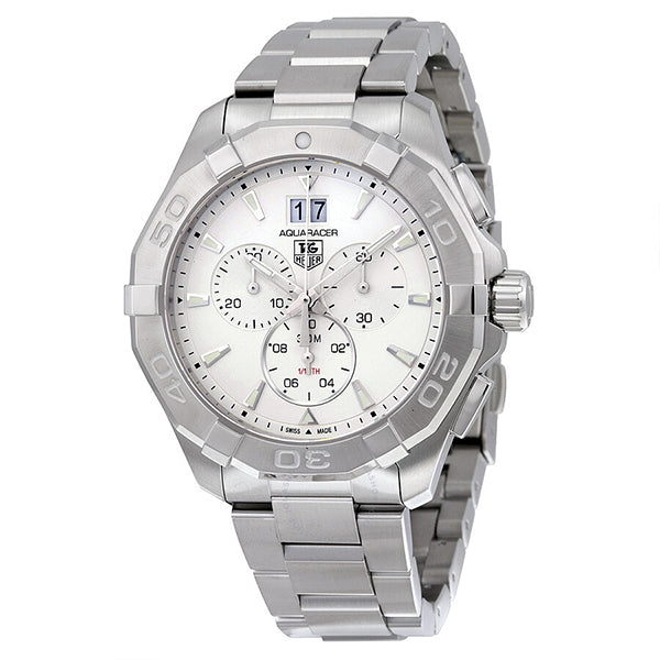 Tag Heuer Aquaracer Silver Stainless Steel White Dial Quartz Watch for Gents - CAY1111BA0927