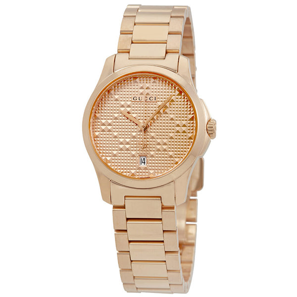 Gucci G-Timeless rose gold Stainless Steel Rose Gold Dial Quartz Watch for Ladies - YA126567