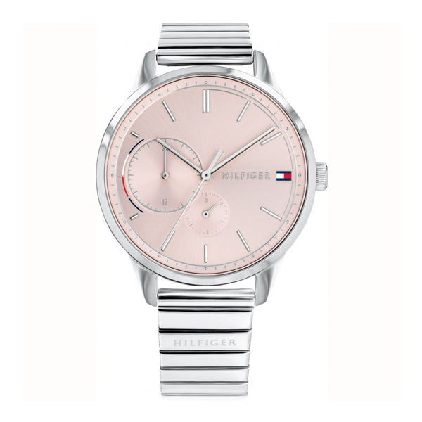 Tommy Hilfiger Brooke Silver Stainless Steel Pink Dial Quartz Watch for Ladies - 1782020