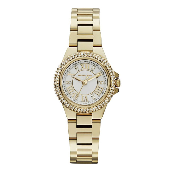 Michael Kors Camille Gold Stainless Steel White Dial Quartz Watch for Ladies - MK-3252