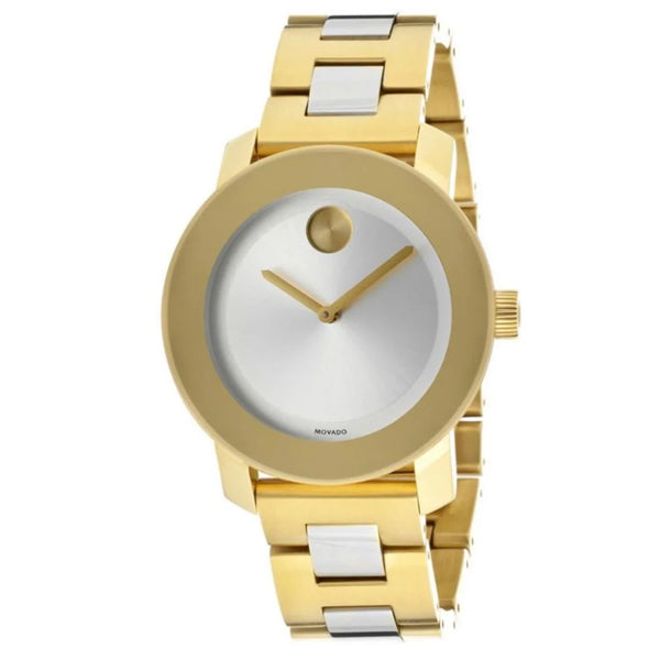 Movado Bold Series Two-tone Stainless Steel Silver Dial Quartz Watch for Ladies - 3600129