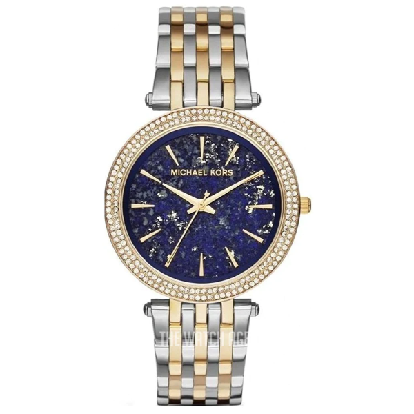 Michael Kors Darci Two-tone Stainless Steel Crystal Blue Dial Quartz Watch for Ladies - MK3401
