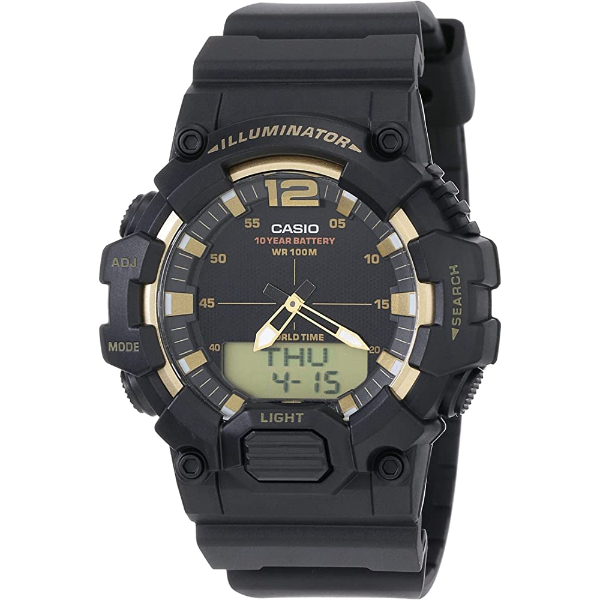 Casio Illuminator Black Silicone Strap Strap Black Dial Quartz Watch for Gents - HDC-700-9AVDF(AG)