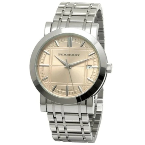 Burberry Heritage Silver Stainless Steel Bronze Dial Quartz Watch for Gents - BU1352