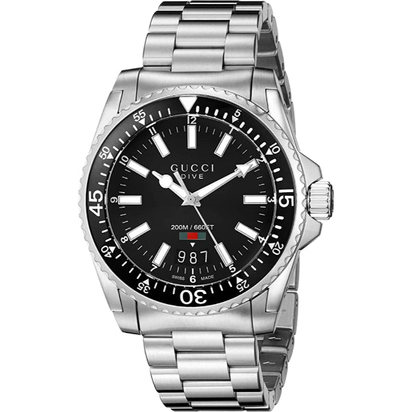 Gucci Men's Dive Watch Black Watch Luxury Designer