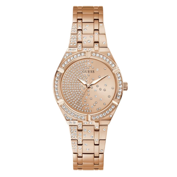 Guess Afterglow Rose Gold Stainless Steel Rose Gold Dial Quartz Watch for Ladies - GW0312L3