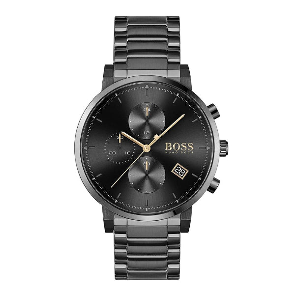 HUGO BOSS Integrity Black Stainless Steel Black Dial Chronograph Quartz Watch for Gents - 1513780