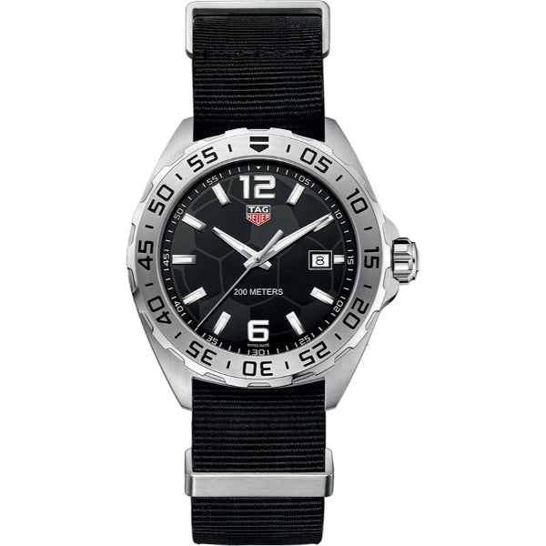 Tag Heuer Formula 1 Black NATO Strap Black Dial Quartz Watch for Gents - WAZ1015.FC8198