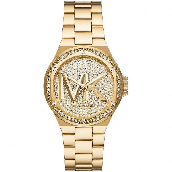 Michael Kors Lennox Gold Stainless Steel Gold Dial Quartz Watch for Ladies - MK7229