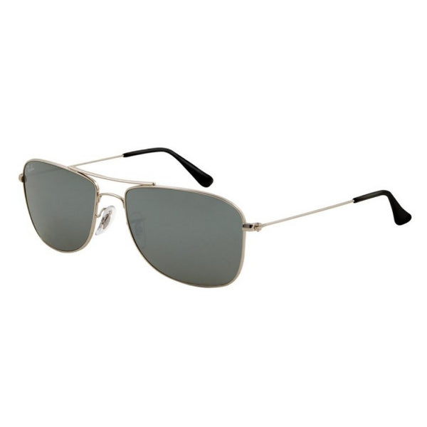 Ray-Ban Rectangle Sunglasses Silver/Grey For Men Rb3477 003/40 59