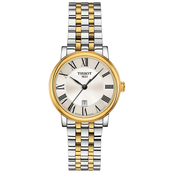 Tissot Carson Premium Lady Two-tone Stainless Steel Silver Dial Quartz Watch for Ladies - T122.210.22.033.00