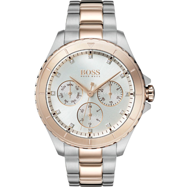 HUGO BOSS Premiere Two-tone Stainless Steel Silver Dial Quartz Watch for Ladies - 1502446
