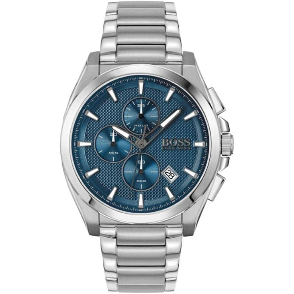 HUGO BOSS Grandmaster Silver Stainless Steel Blue Dial Chronograph Quartz Watch for Gents - 1513884