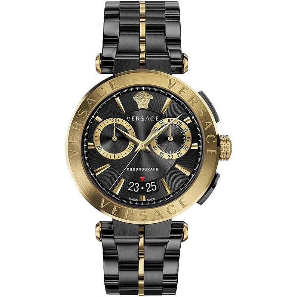 Versace Aion Black Stainless Steel Black Dial Quartz Watch for Gents - VE1D01620