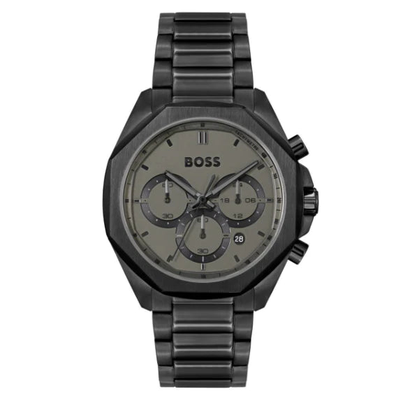 Hugo Boss Cloud Grey Stainless Steel Grey Dial Chronograph Quartz Watch for Gents - 1514016