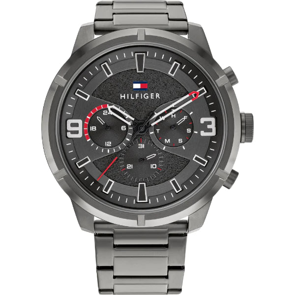Tommy Hilfiger Wild Grey Stainless Steel Grey Dial Chronograph Quartz Watch for Gents - 1792071