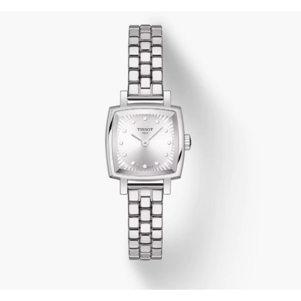 Tissot Lovely Square Silver Stainless Steel Silver Dial Quartz Watch for Ladies - T058.109.11.036.01