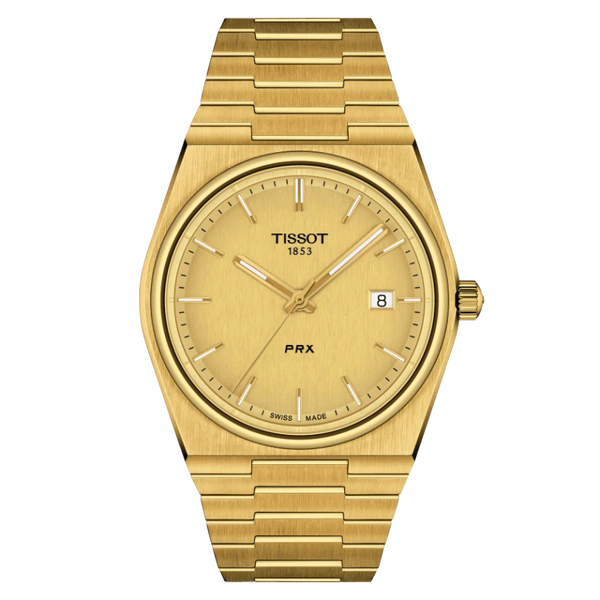 Tissot PRX Gold Stainless Steel Gold Dial Quartz Watch for Gents - T137.410.33.021.00