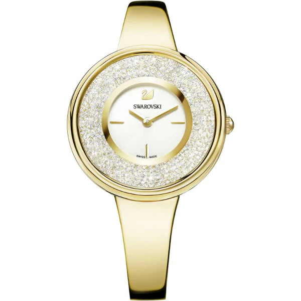 Swarovski Crystalline Gold Stainless Steel White Dial  Quartz Watch for Ladies - 5269253
