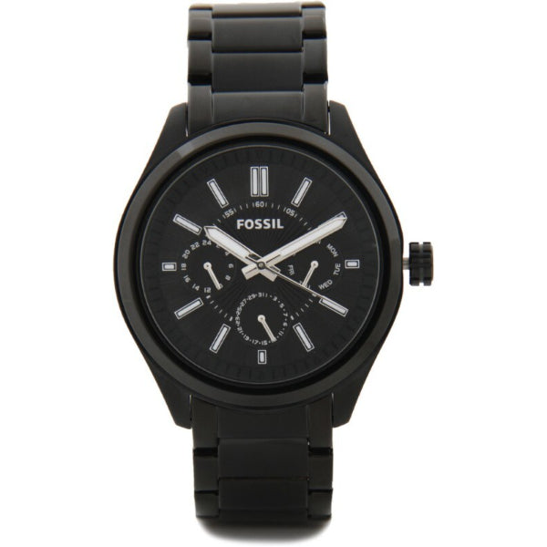 Fossil Black Stainless Steel Black Dial Quartz Watch for Gents - BQ1509