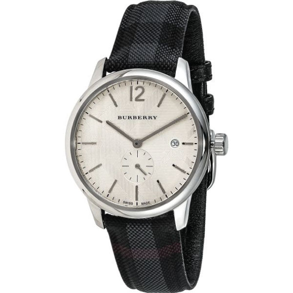 Burberry Multicolor Leather Strap Cream Dial Quartz Watch for Gents - BU10008