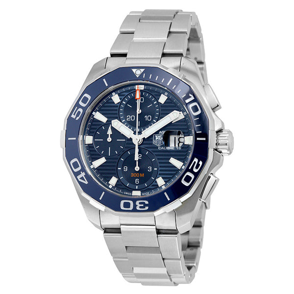 Tag Heuer Aquaracer Calibre 16 Silver Stainless Steel Blue Dial Automatic Watch for Gents - CAY211BBA0927
