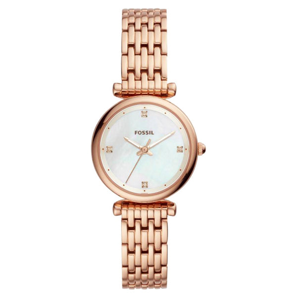 Fossil carlie cheap mini rose gold