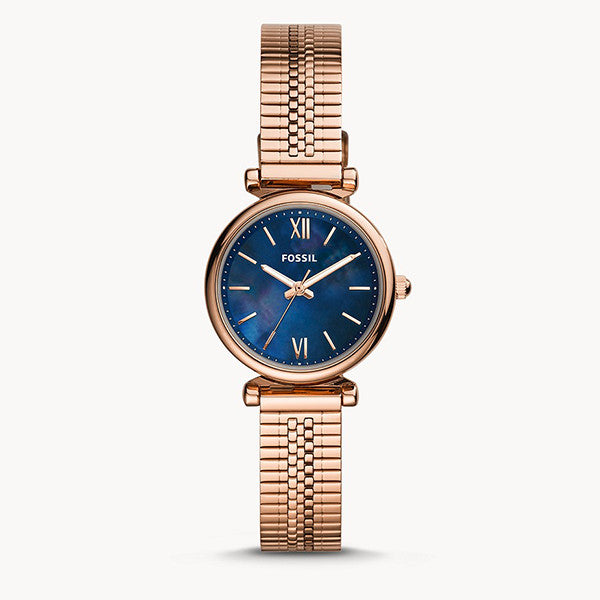 Fossil Carlie Gold Stainless Steel Blue Dial Quartz Watch for Ladies Dreams Pakistan