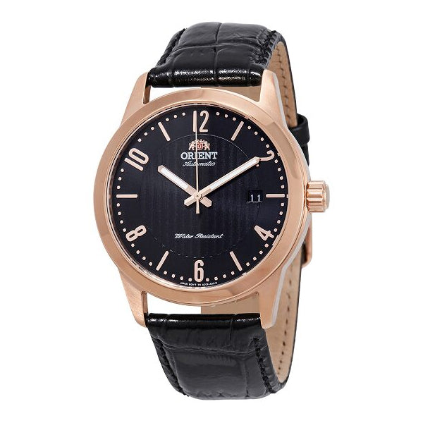 Orient Howard Black Leather Strap Black Dial Automatic Watch for Gents - FAC05005B0