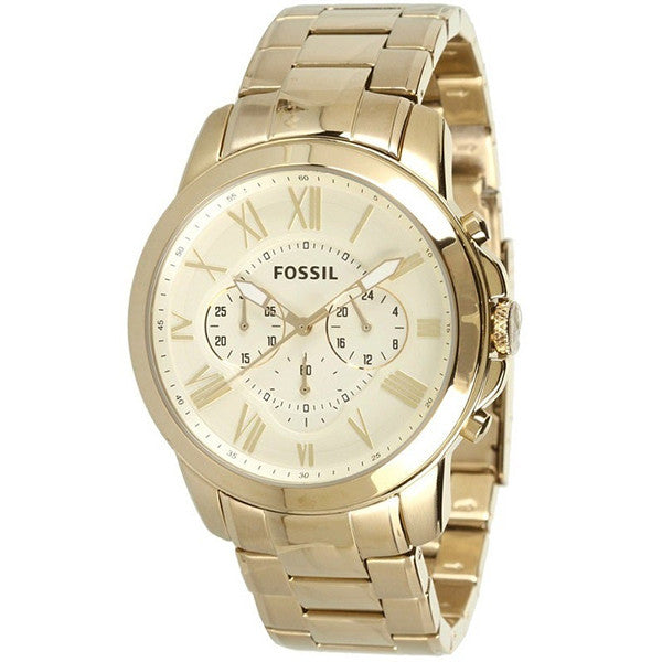 Gold and silver fossil watch outlet men's