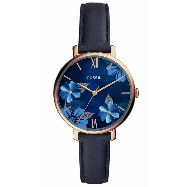 Fossil Jacqueline Blue Leather Strap Blue Dial Quartz Watch for Ladies Dreams Pakistan