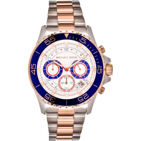 Micheal Kors Everest Two-tone Stainless Steel White Dial Chronograph Quartz Watch for Ladies - MK5794
