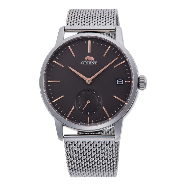 Orient Contemporary Silver Mesh Bracelet Brown Dial Quartz Watch for Gents - RA-SP0005N10B