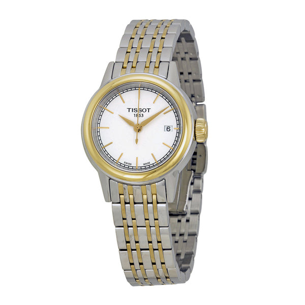 Tissot Carson Two-tone Stainless Steel White Dial Quartz Watch for Ladies - T-0852102201100