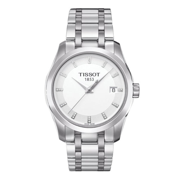 Tissot Couturier Silver Stainless Steel Silver Dial Quartz Watch for Ladies- T 035.210.11.016.00